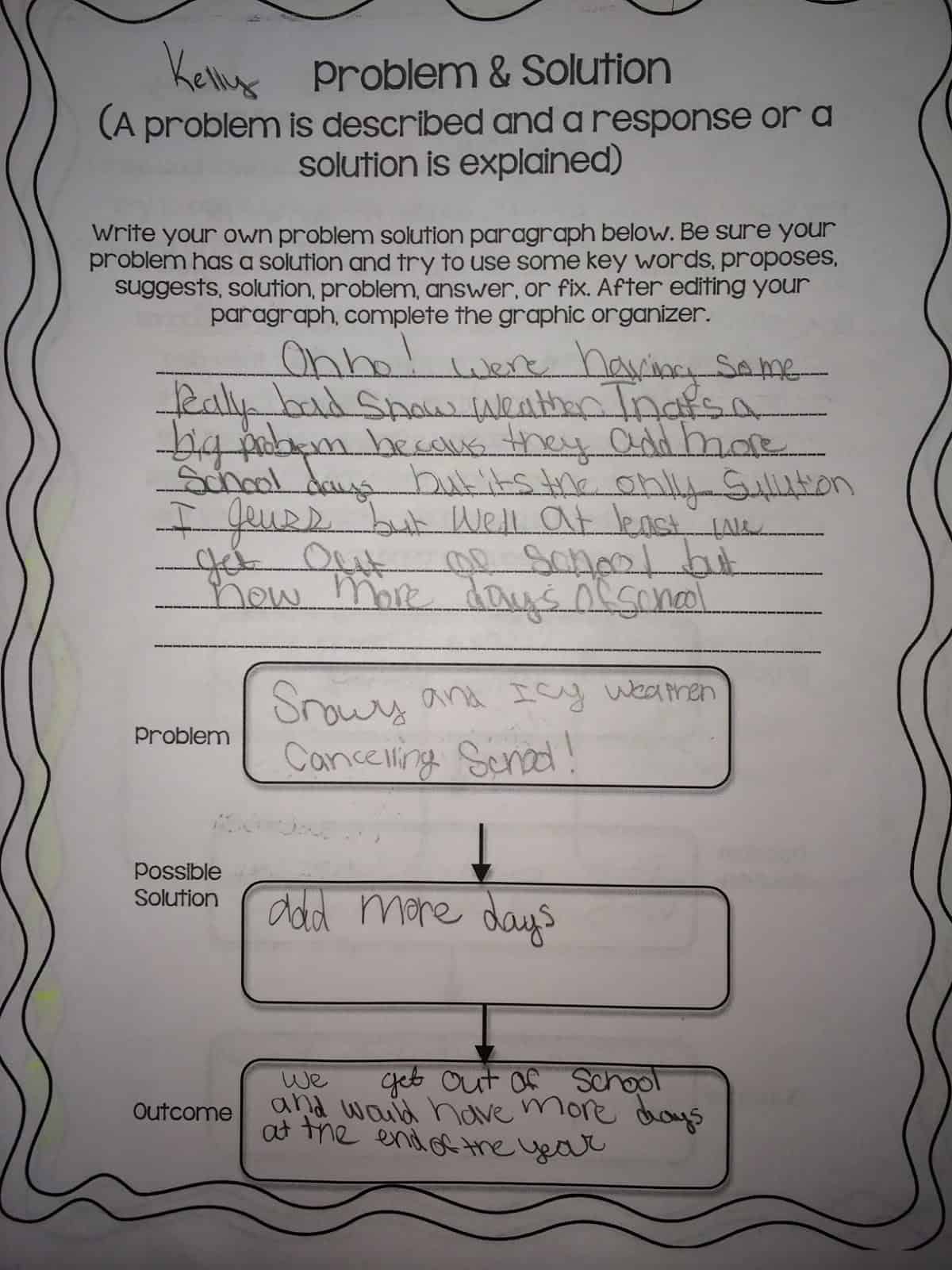 Problem And Solution Text Structure