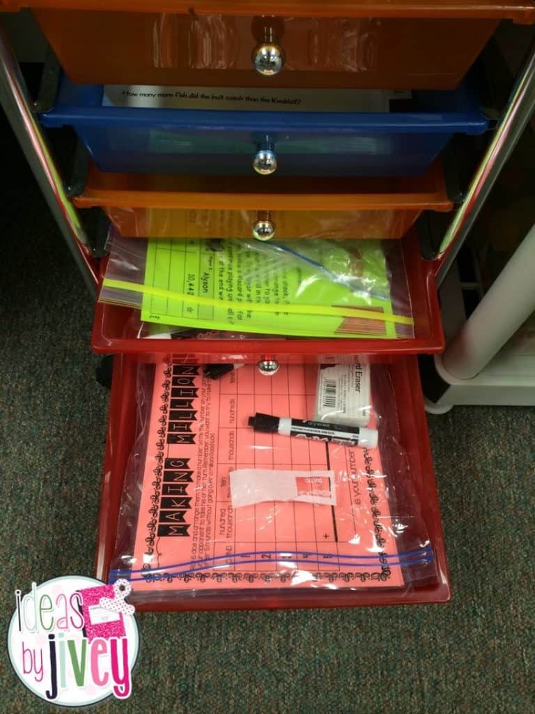 Organizing Math Stations with Ideas by Jivey