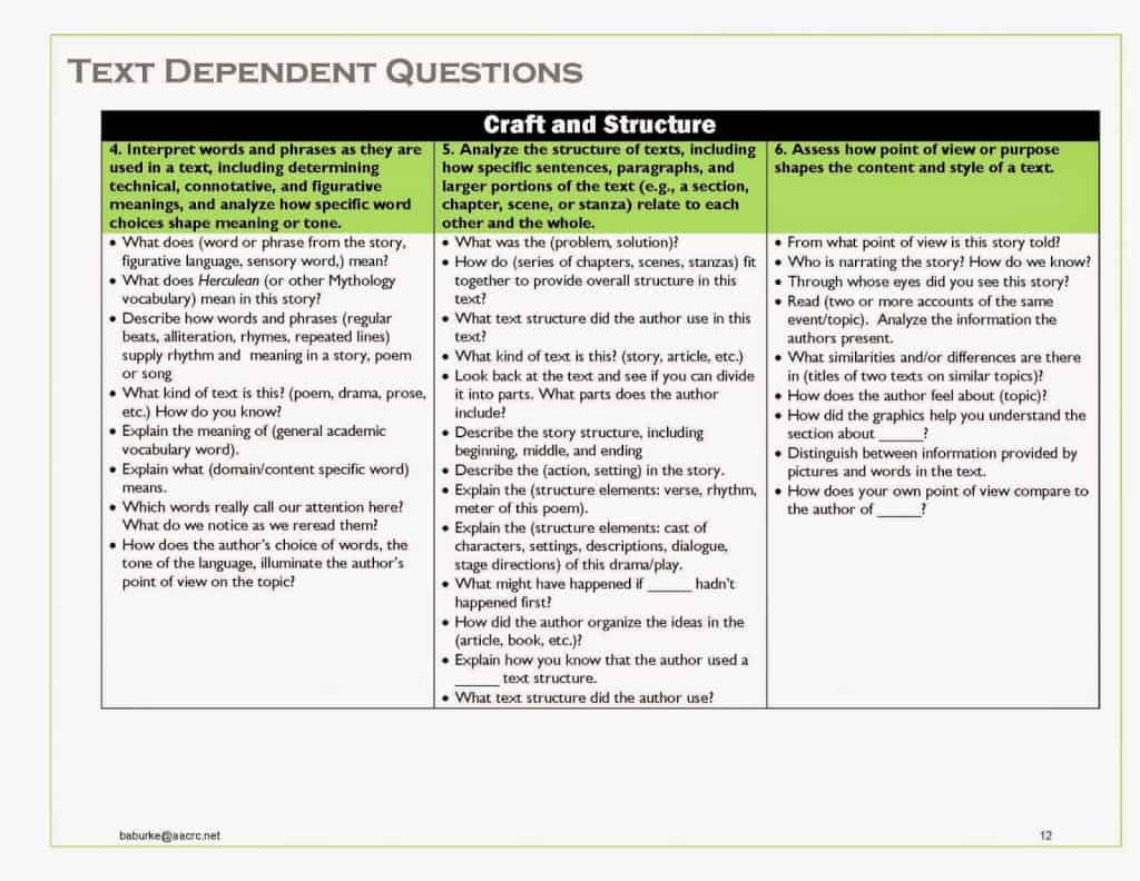 Text dependent Stems by Beth Burke with Ideas by Jivey