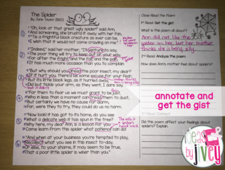 Close Reading Poetry step-by-step with Ideas by Jivey. 
