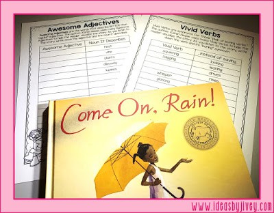 Ideas by Jivey shares multiple ways to use the mentor text, Come On, Rain! to integrate reading, writing, grammar, and science. Pick up a couple freebies and get some tips and lesson ideas, too!