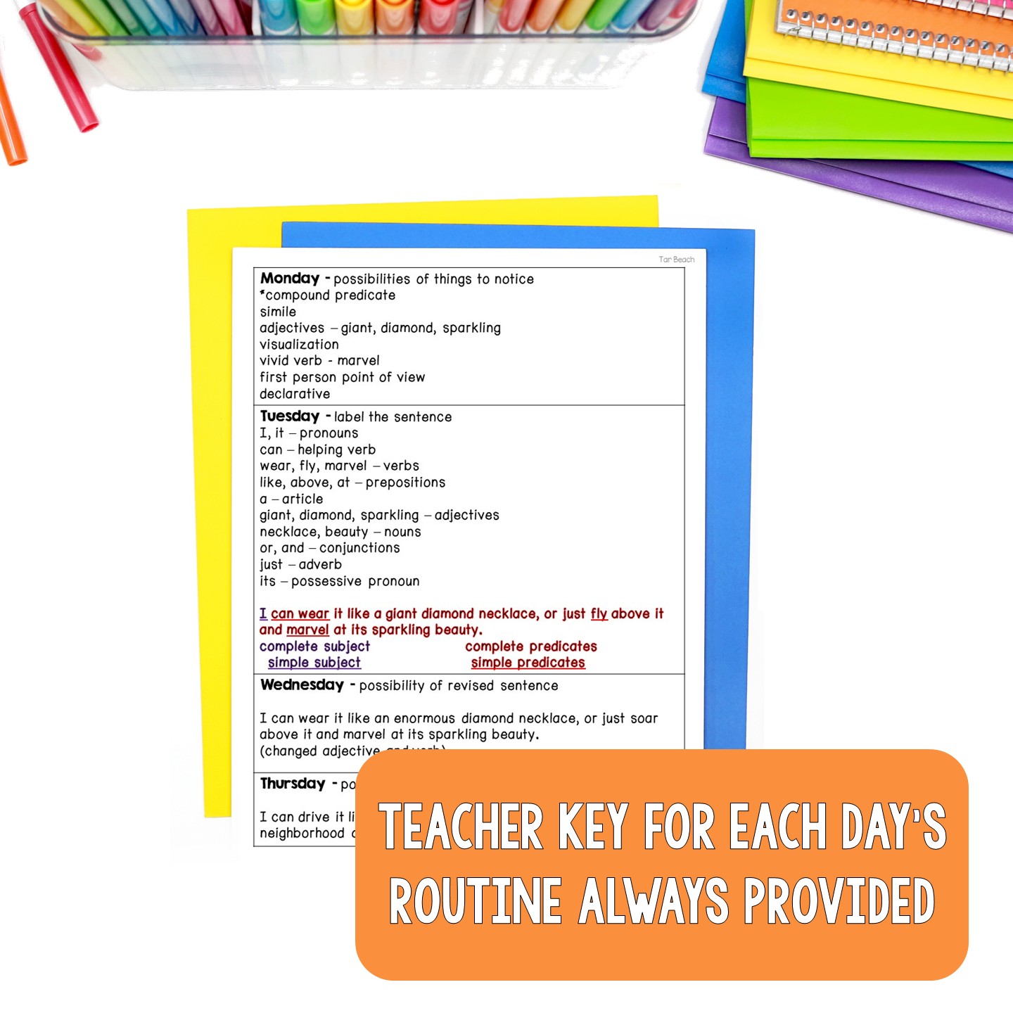Daily Grammar Mentor Sentence Units (VOLUME 1) Bundle (Grades 3-5): 40 Weeks! - Image 4