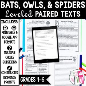 Bats Owls Spiders Paired Texts