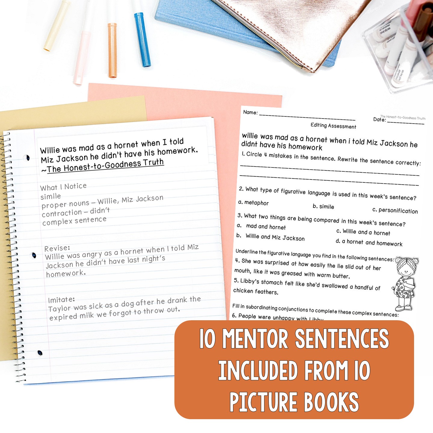 Daily Grammar Mentor Sentence Units (VOLUME 2) Bundle (Grades 3-5): 40 Weeks! - Image 2