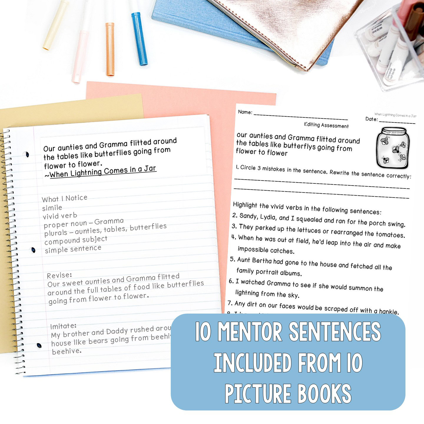 Daily Grammar & Vocabulary Language Arts Bundle | Volume 2, Unit 1 (Grades 3-5) - Image 2