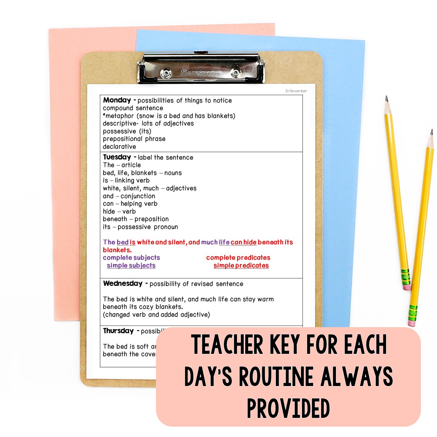 Mentor Sentences Unit: Daily Grammar Vol 2, Second 10 Weeks (Grades 3-5) - Image 4