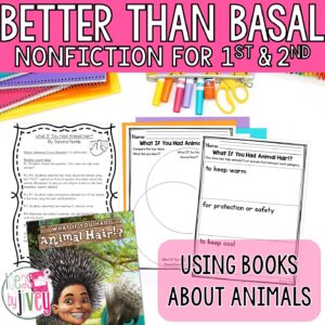 Animal graphic organizers and writing prompts for nonfiction books, 1st and 2nd grade