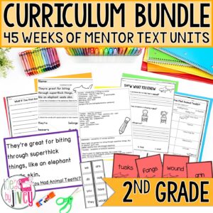 Yearlong mentor sentences curriculum for 2nd grade