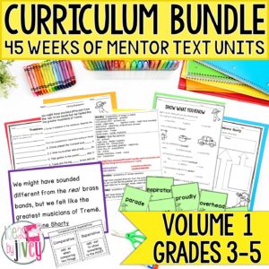 Mentor sentences curriculum for 3rd-5th grade, Volume 1 yearlong bundle