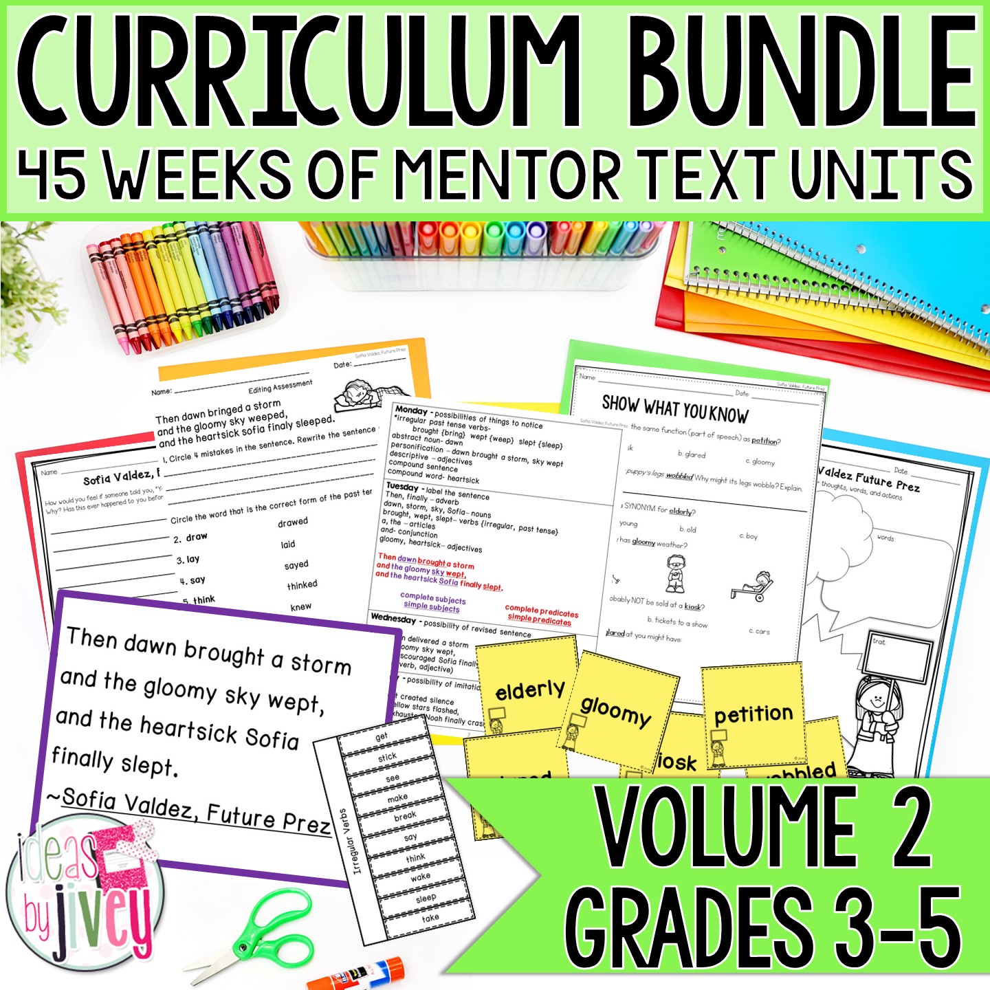 Yearlong mentor sentences curriculum for 3rd-5th grade, Volume 2