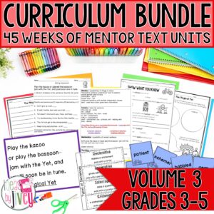 Yearlong mentor sentences curriculum for 3rd-5th grade, Volume 3