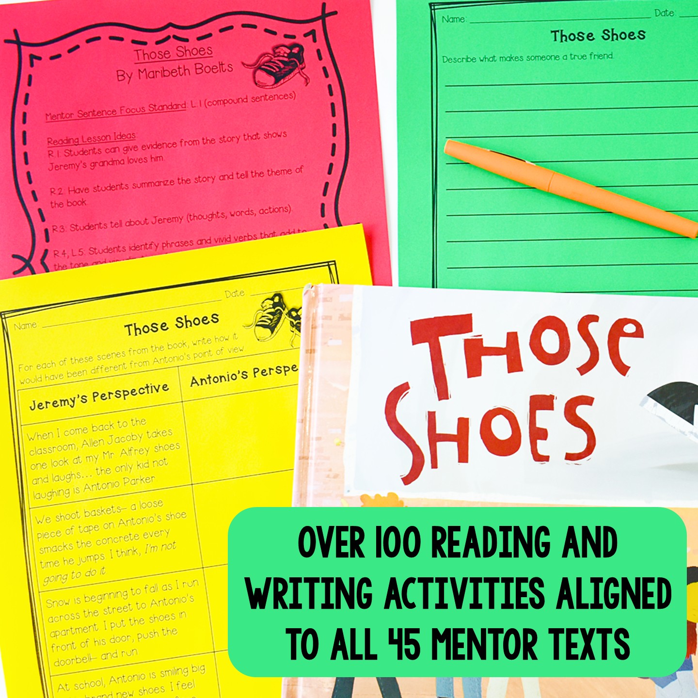 Reading comprehension activity with graphic organizer