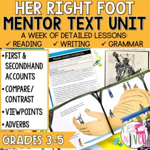 Her Right Foot & Immigrants Mentor Text Unit for Grades 3-5
