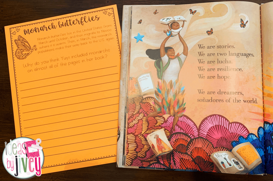 Use the mentor text, Dreamers by Yuyi Morales, to lead an anti-racist lesson on the gifts and beauty of latinx immigrants. Free download included. #mentortext #diversementortexts #weneeddiversementortexts #3rdgrade #4thgrade #5thgrade