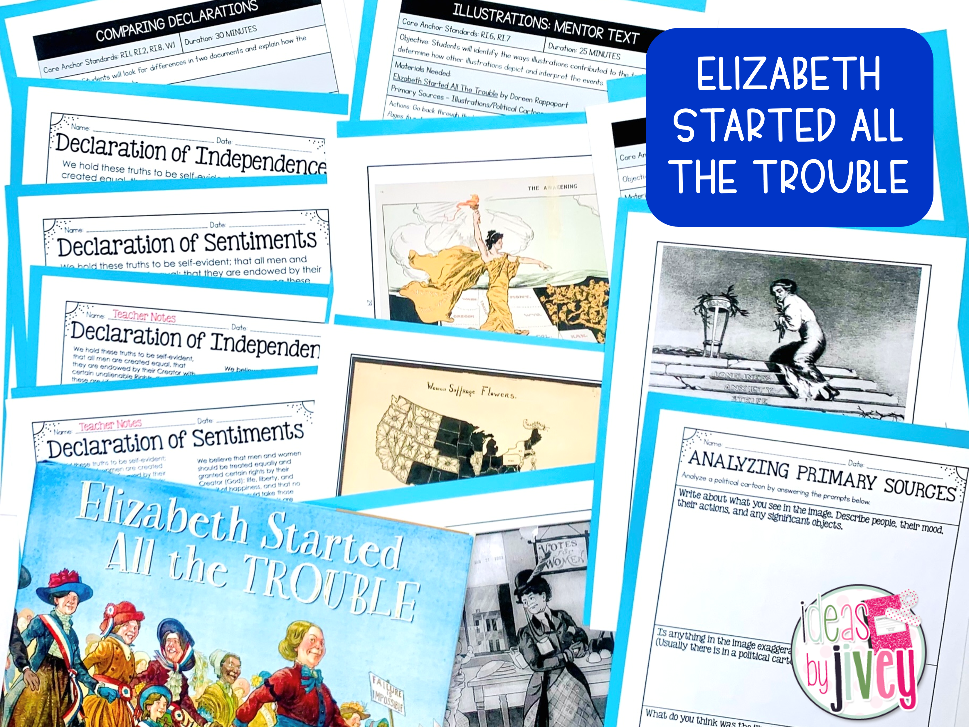 use a variety of primary sources with Elizabeth Started All the Trouble