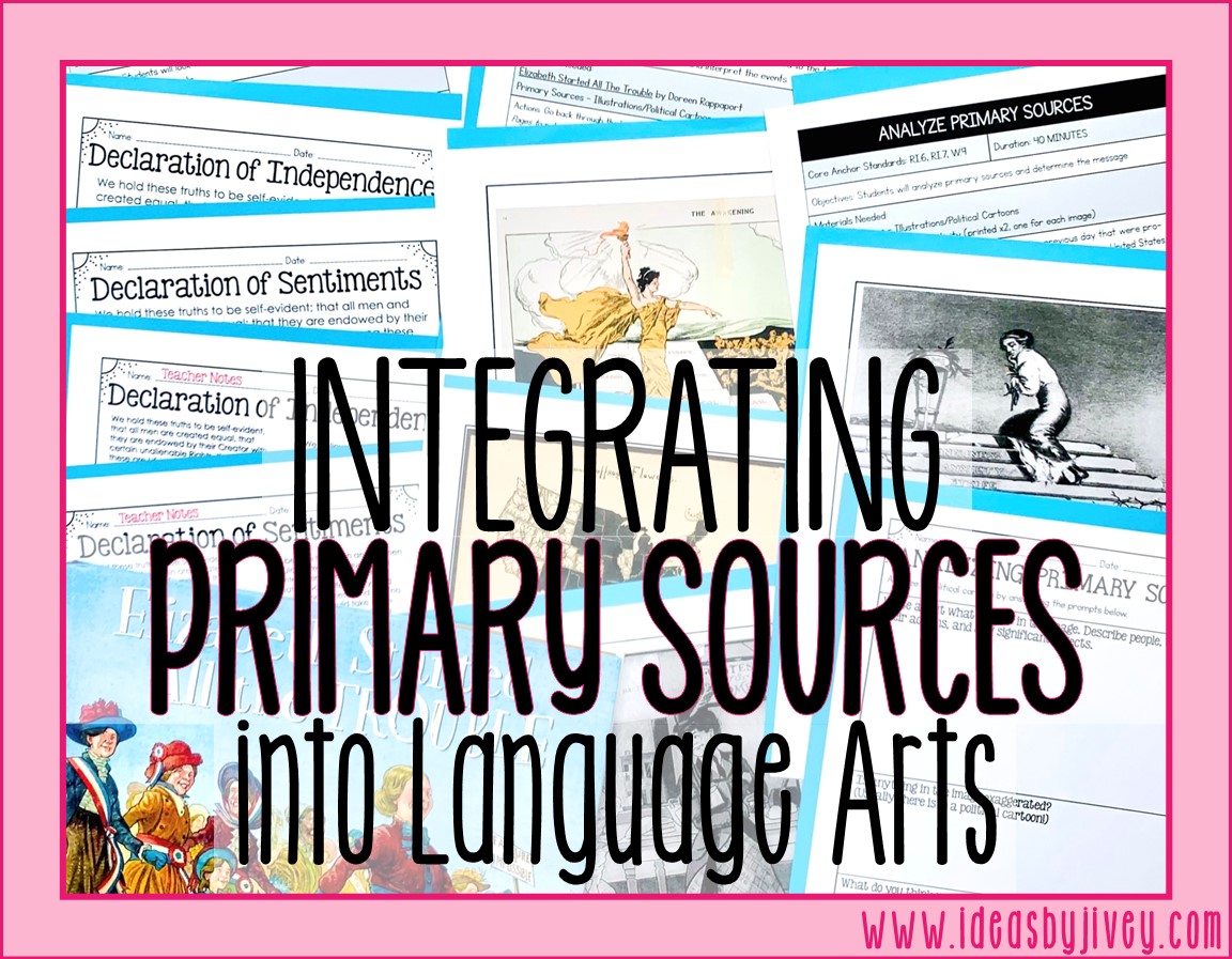 integrate primary sources into language arts