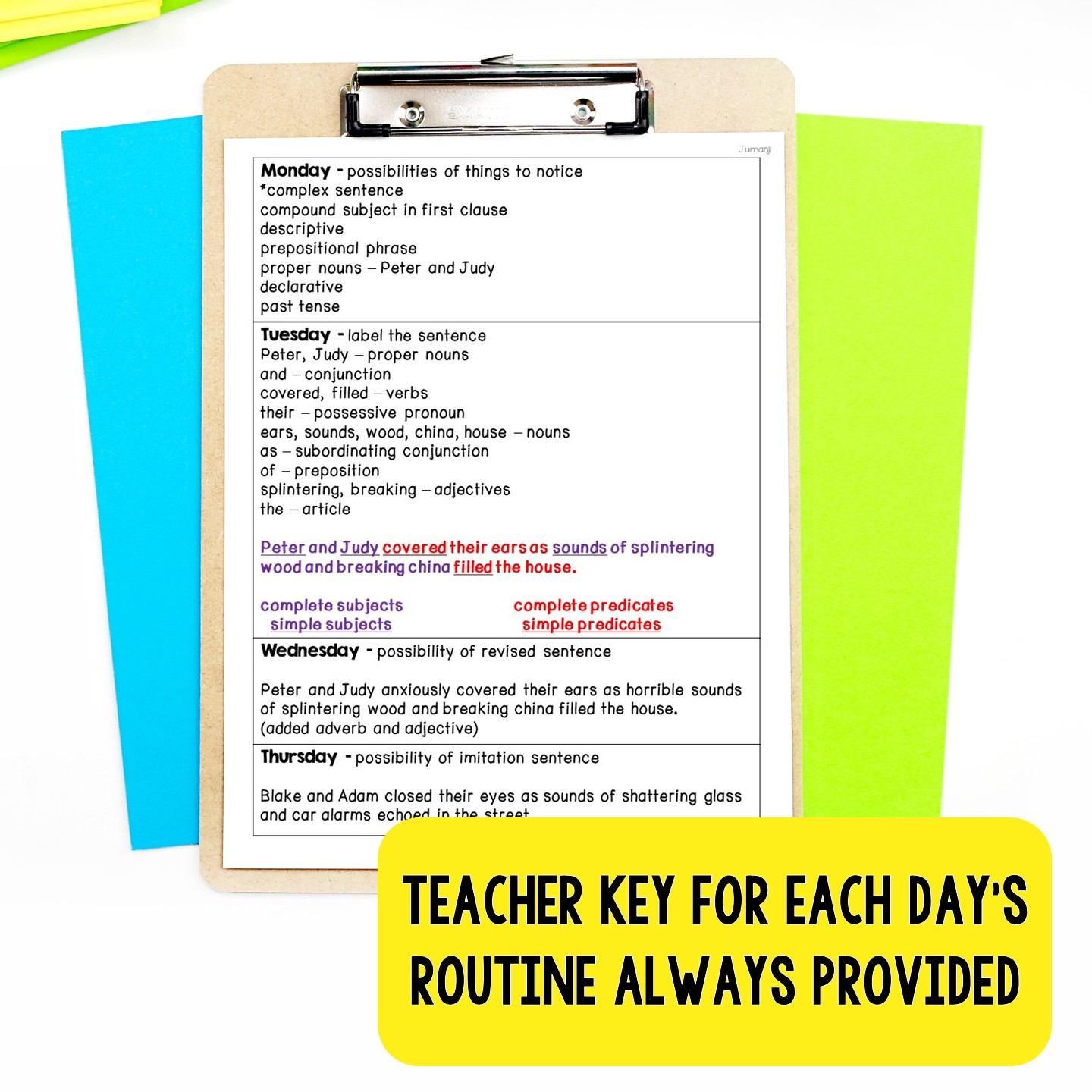 Daily Grammar Mentor Sentence Units (VOLUME 3) Bundle (Grades 3-5): 40 Weeks! - Image 4