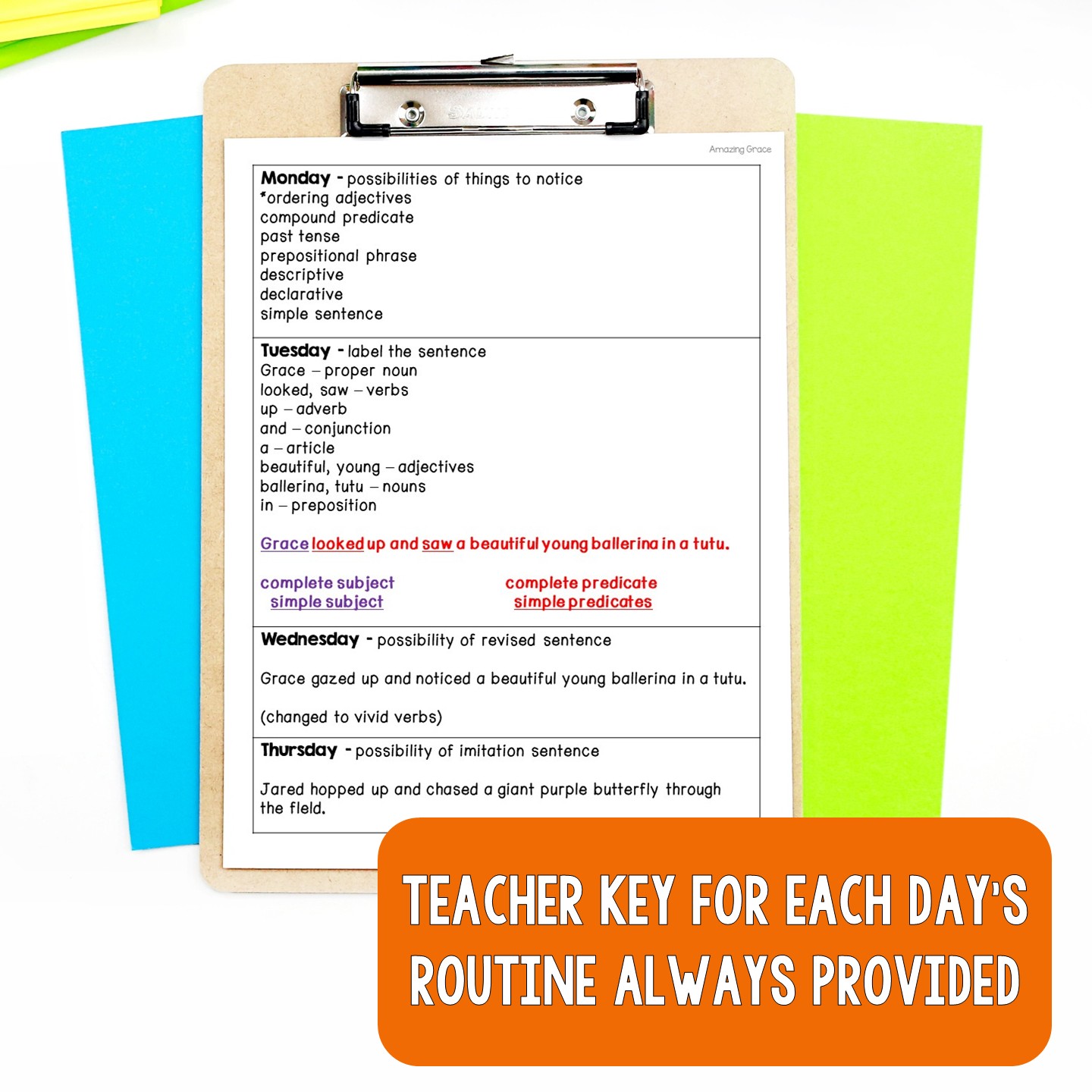 Mentor Sentences Unit: Daily Grammar Vol 3, Third 10 Weeks (Grades 3-5) - Image 4