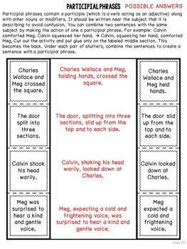 A Wrinkle In Time Mentor Sentences & Interactive Activities Mini-Unit (gr. 4-6) - Image 3