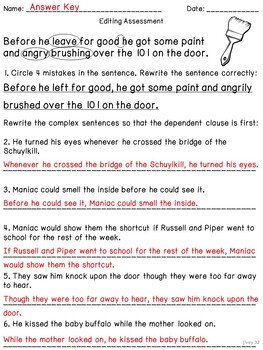 Maniac Magee Mentor Sentences & Interactive Activities Mini-Unit (gr. 4-6) - Image 4