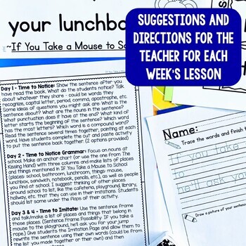 Mentor Sentences Unit 2: Ten Weeks of Lessons for Emergent Readers (K-1) - Image 2