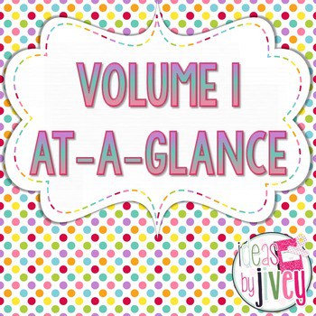 Volume 1 At-A-Glance (Mentor Sentences & Better Than Basal Reading/Writing)