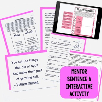 Vulture Verses Love Poems Valentine's Day Mentor Text Digital & Print Unit - Image 2