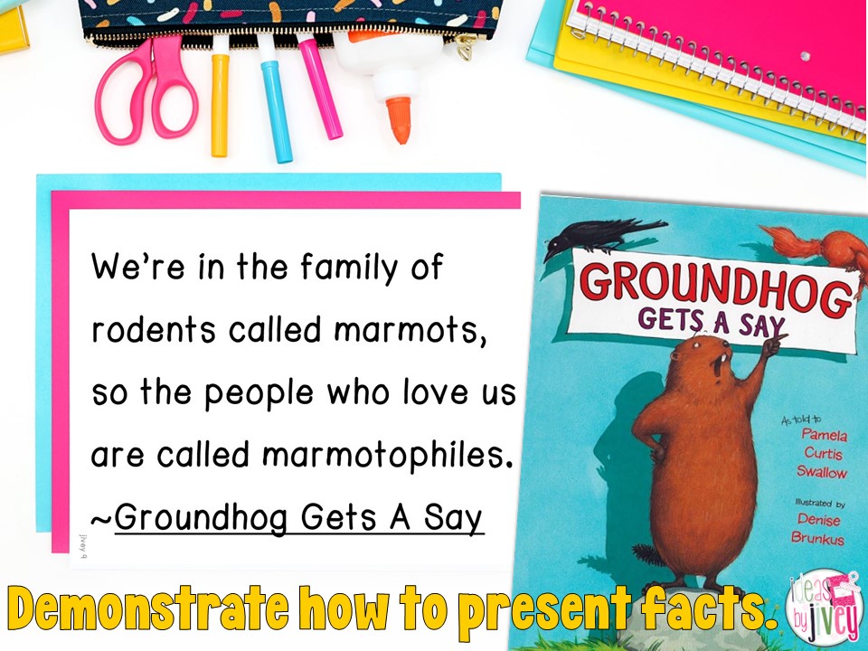Groundhog Gets a Say Mentor Text and Mentor Sentence