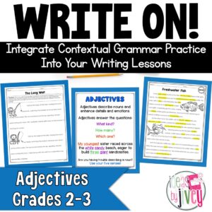 Adjectives- Grammar In Context Writing Lessons for 2nd / 3rd Grade
