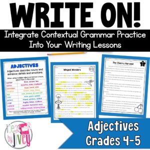 Ordering Adjectives - Grammar In Context Writing Lessons for 4th / 5th Grade