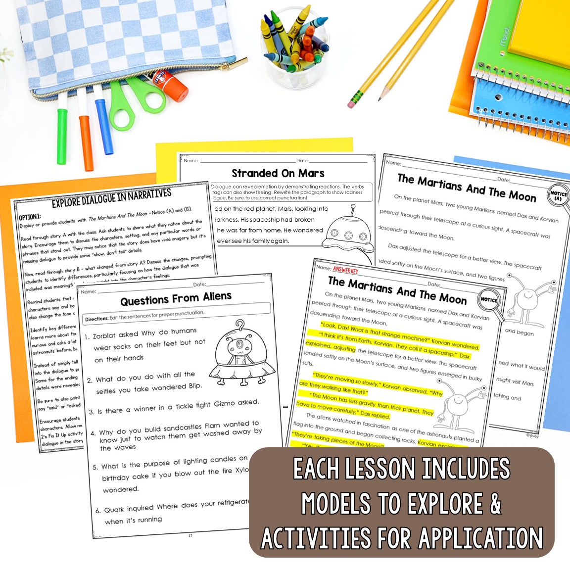 Writing With Dialogue - Grammar In Context Writing Lessons for 2nd / 3rd Grade - Image 2