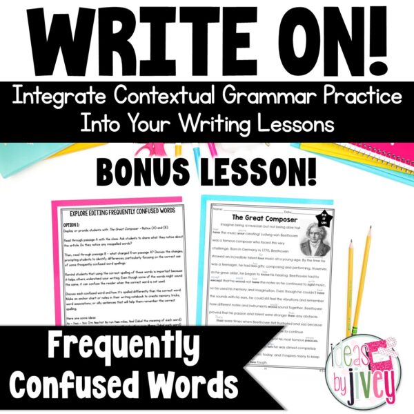Edit Frequently Confused Words - BONUS Grammar In Context Writing Lesson