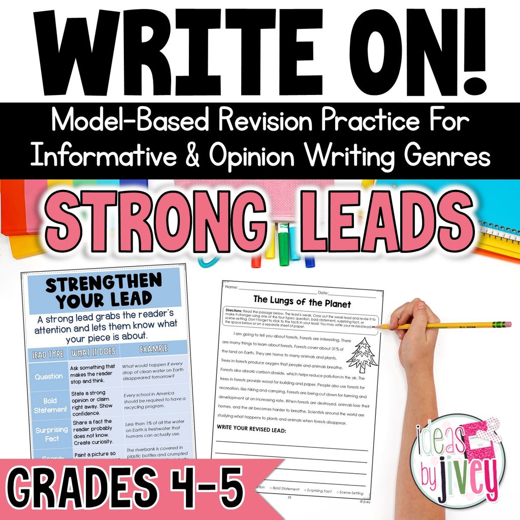 model-based revision practice with strong leads for grades 4-5