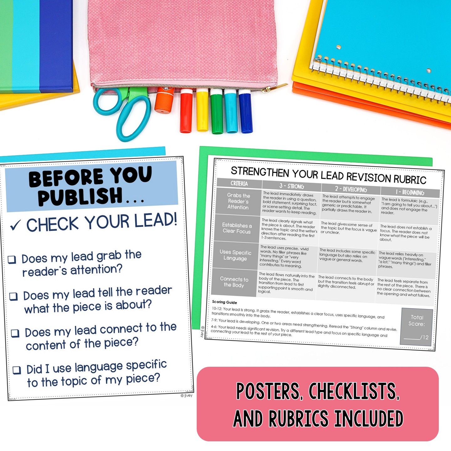 What's included: teacher guide, poster, checklist, rubric, exploration lessons, three activities per genre, and samples