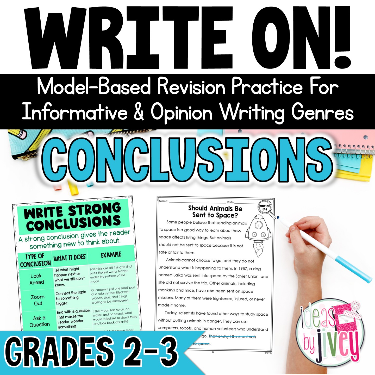 Strong conclusions revision mini-lessons for 2nd and 3rd grade opinion and informational writing