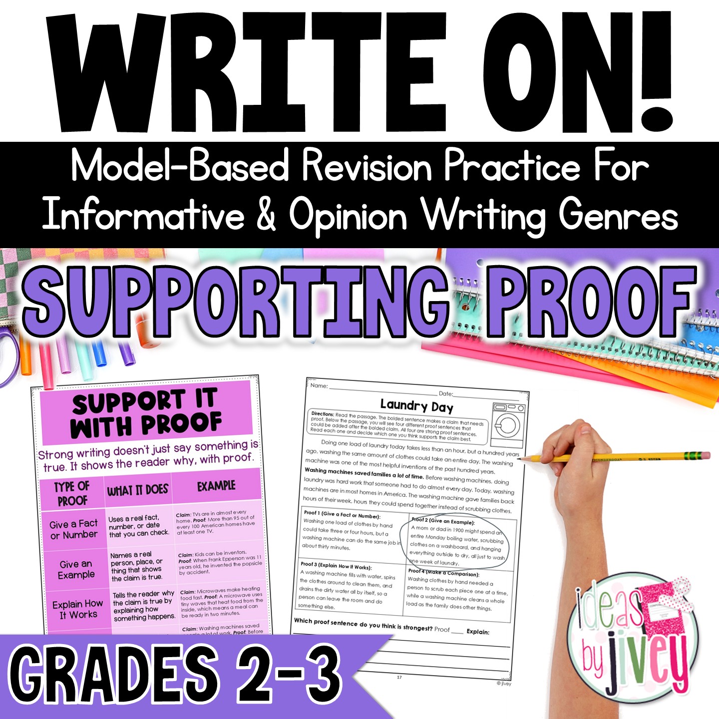 Support claims with evidence revision mini-lessons for 2nd and 3rd grade opinion and informational writing