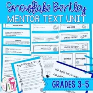 Snowflake Bentley - Mentor Text and Mentor Sentence Lessons for grades 3-5